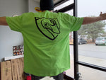 Goose Gang Shield Logo Back - T-Shirt - Lime